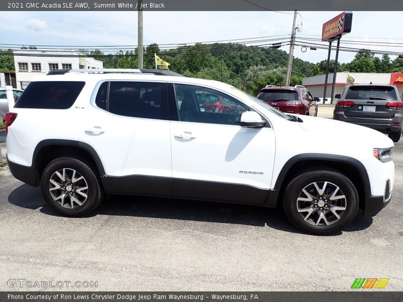 Summit White / Jet Black 2021 GMC Acadia SLE AWD