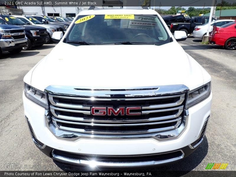 Summit White / Jet Black 2021 GMC Acadia SLE AWD