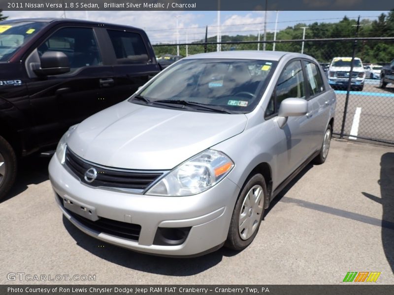 Brilliant Silver Metallic / Charcoal 2011 Nissan Versa 1.8 S Sedan