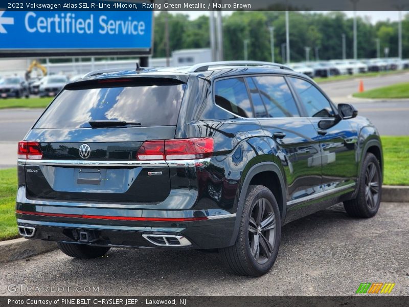 Racing Green Metallic / Mauro Brown 2022 Volkswagen Atlas SEL R-Line 4Motion