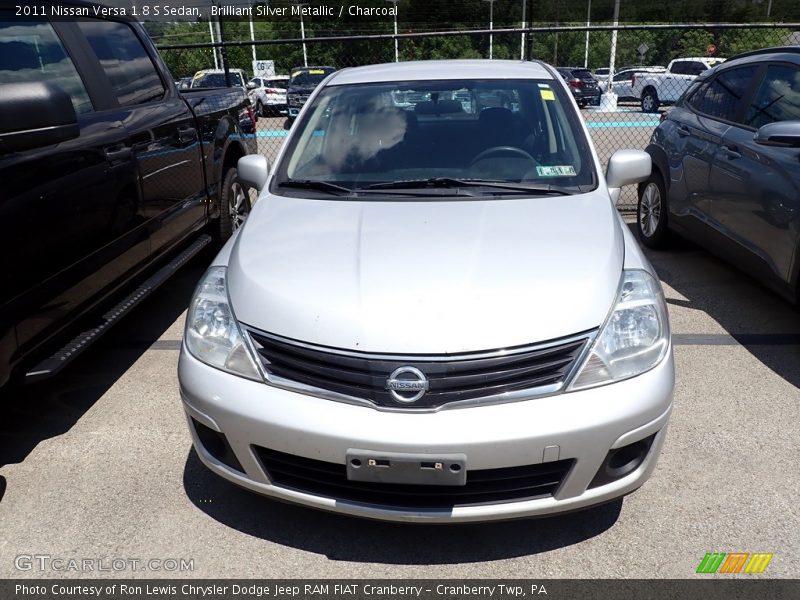 Brilliant Silver Metallic / Charcoal 2011 Nissan Versa 1.8 S Sedan