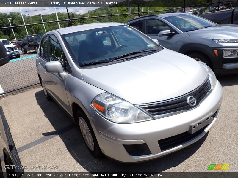 Brilliant Silver Metallic / Charcoal 2011 Nissan Versa 1.8 S Sedan