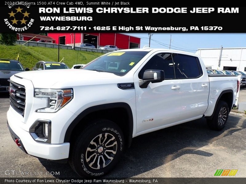 Summit White / Jet Black 2021 GMC Sierra 1500 AT4 Crew Cab 4WD