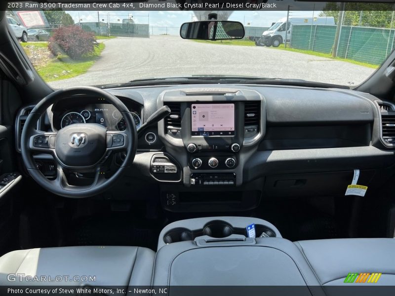 Diamond Black Crystal Pearl / Diesel Gray/Black 2023 Ram 3500 Tradesman Crew Cab 4x4