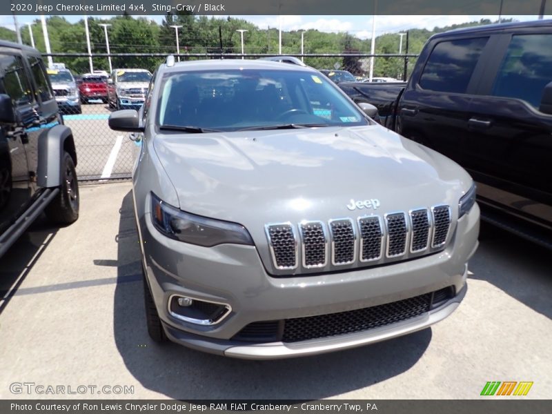 Sting-Gray / Black 2020 Jeep Cherokee Limited 4x4
