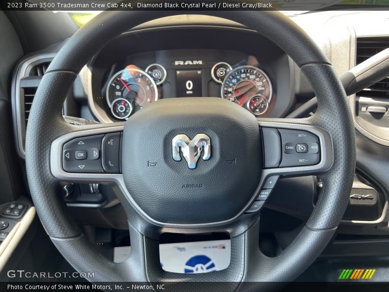 Diamond Black Crystal Pearl / Diesel Gray/Black 2023 Ram 3500 Tradesman Crew Cab 4x4