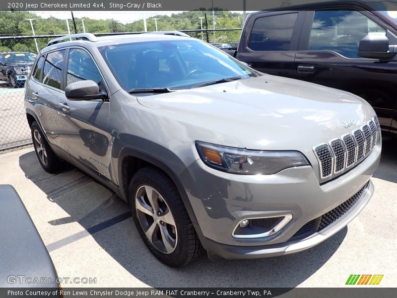 Sting-Gray / Black 2020 Jeep Cherokee Limited 4x4