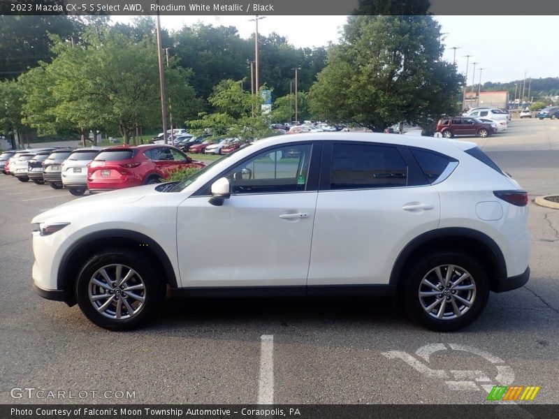 Rhodium White Metallic / Black 2023 Mazda CX-5 S Select AWD