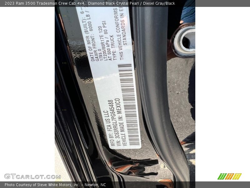 Diamond Black Crystal Pearl / Diesel Gray/Black 2023 Ram 3500 Tradesman Crew Cab 4x4