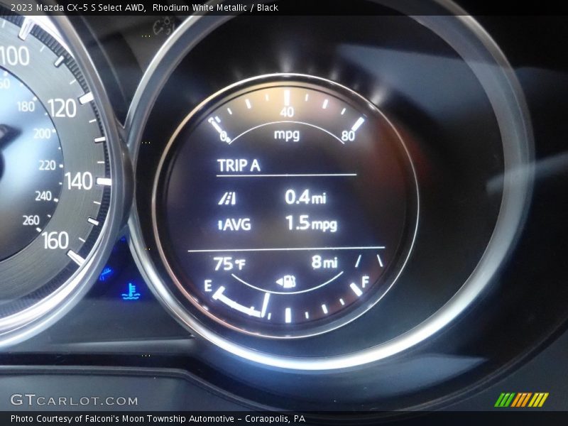 Rhodium White Metallic / Black 2023 Mazda CX-5 S Select AWD