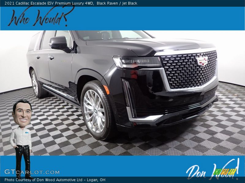 Black Raven / Jet Black 2021 Cadillac Escalade ESV Premium Luxury 4WD