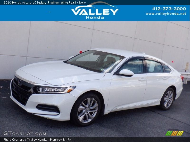 Platinum White Pearl / Ivory 2020 Honda Accord LX Sedan