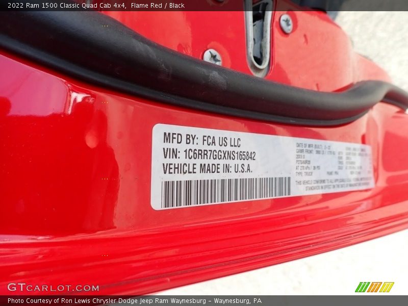 Flame Red / Black 2022 Ram 1500 Classic Quad Cab 4x4