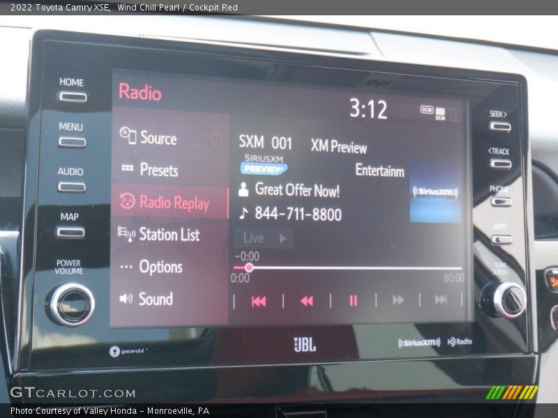Wind Chill Pearl / Cockpit Red 2022 Toyota Camry XSE