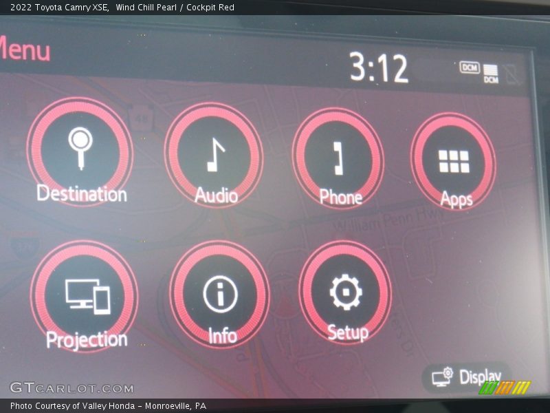 Wind Chill Pearl / Cockpit Red 2022 Toyota Camry XSE
