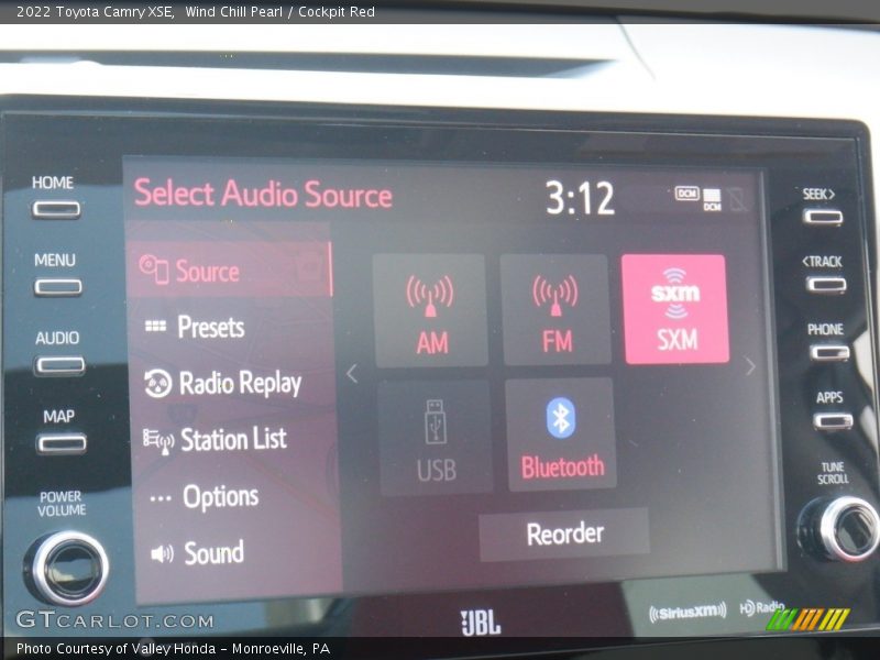 Wind Chill Pearl / Cockpit Red 2022 Toyota Camry XSE