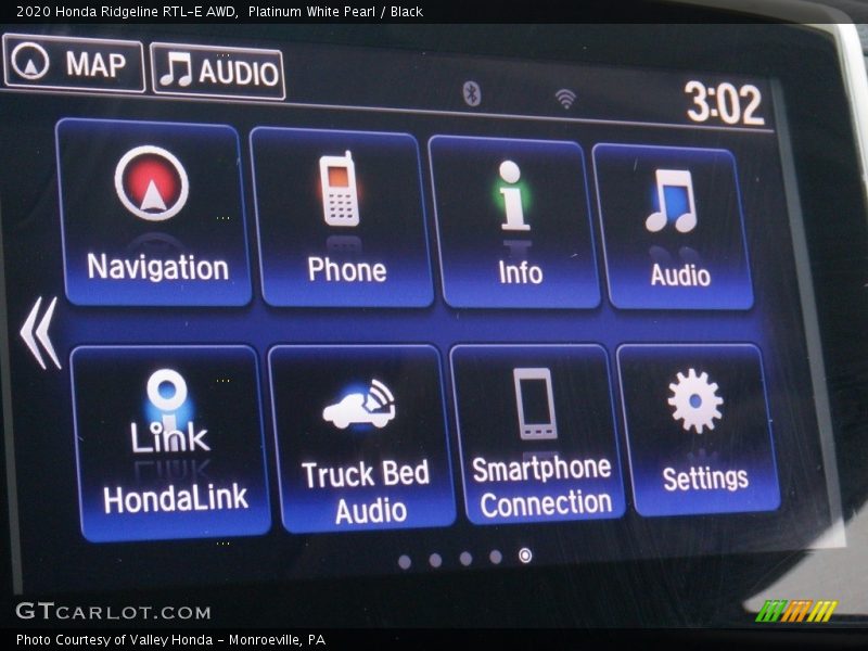 Platinum White Pearl / Black 2020 Honda Ridgeline RTL-E AWD