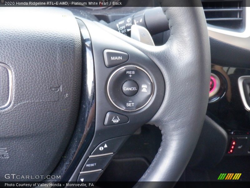 Platinum White Pearl / Black 2020 Honda Ridgeline RTL-E AWD