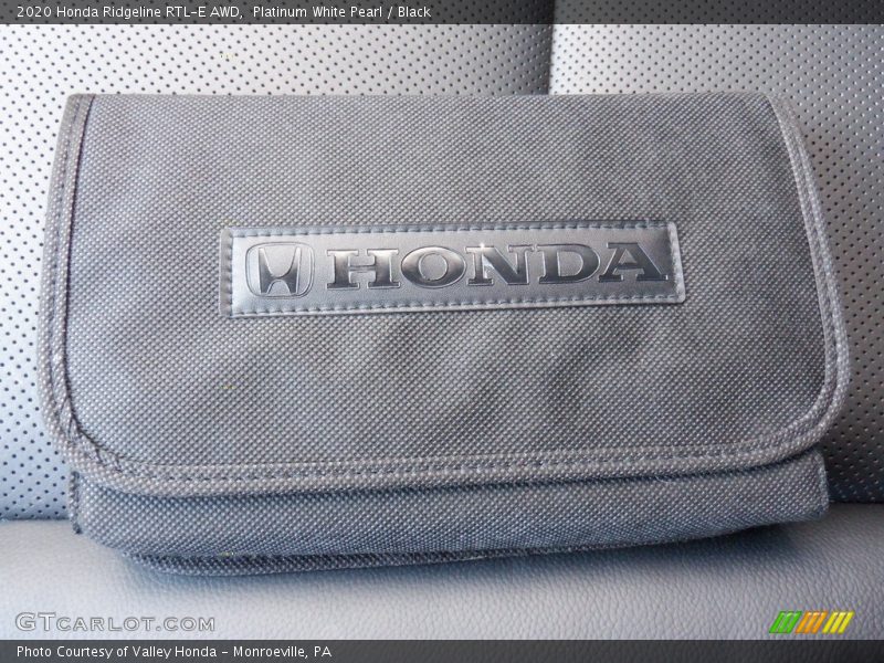 Platinum White Pearl / Black 2020 Honda Ridgeline RTL-E AWD