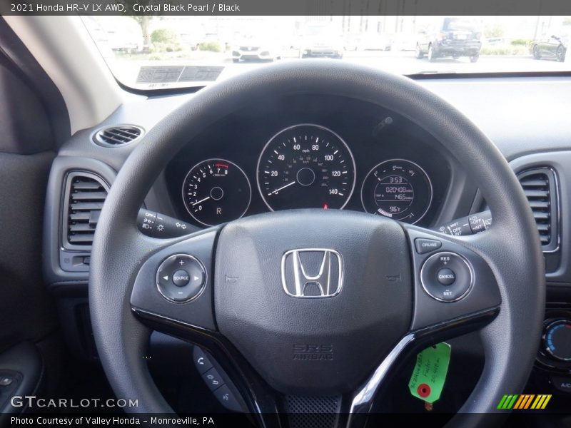 Crystal Black Pearl / Black 2021 Honda HR-V LX AWD