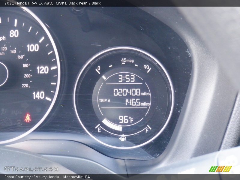 Crystal Black Pearl / Black 2021 Honda HR-V LX AWD