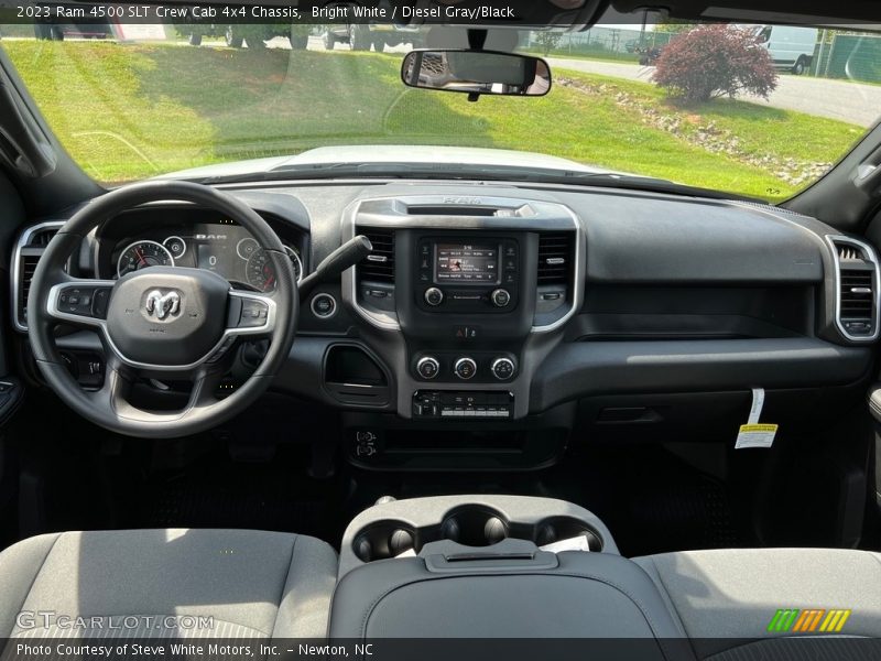 Bright White / Diesel Gray/Black 2023 Ram 4500 SLT Crew Cab 4x4 Chassis