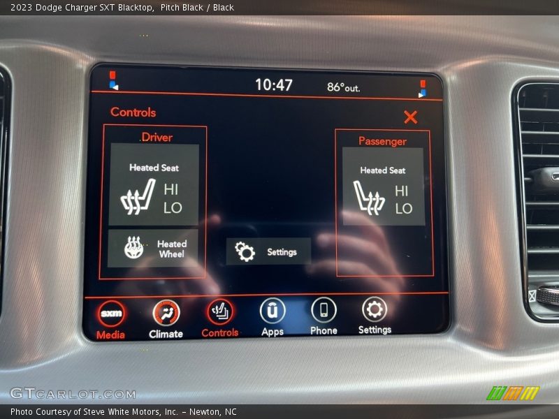 Controls of 2023 Charger SXT Blacktop