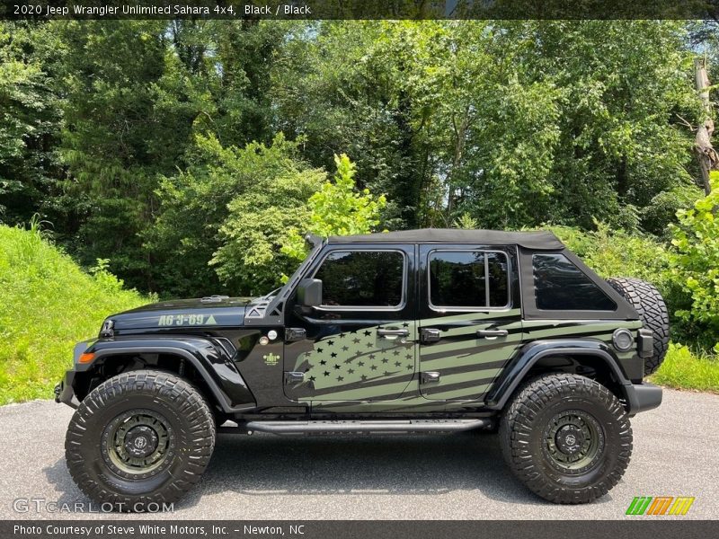 Black / Black 2020 Jeep Wrangler Unlimited Sahara 4x4