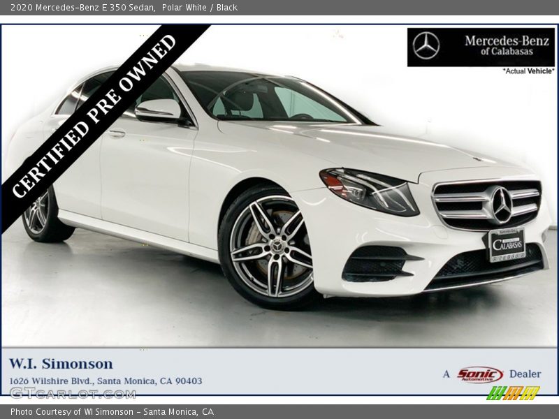 Polar White / Black 2020 Mercedes-Benz E 350 Sedan