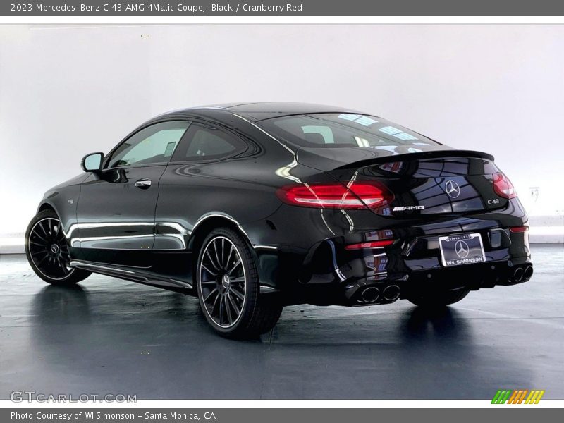 Black / Cranberry Red 2023 Mercedes-Benz C 43 AMG 4Matic Coupe