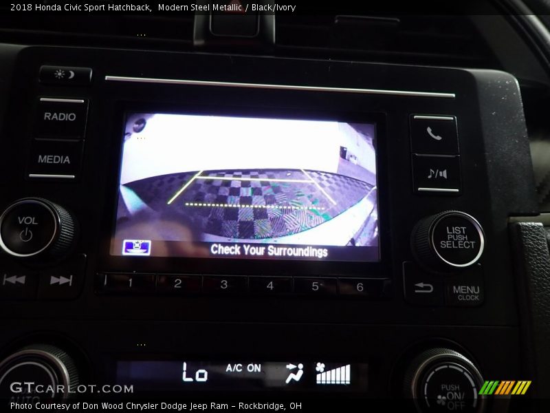 Modern Steel Metallic / Black/Ivory 2018 Honda Civic Sport Hatchback