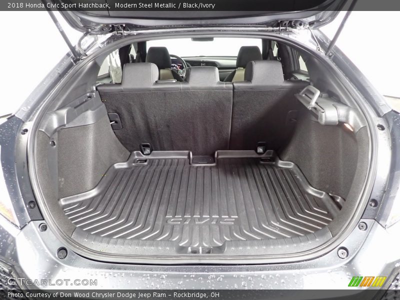 Modern Steel Metallic / Black/Ivory 2018 Honda Civic Sport Hatchback