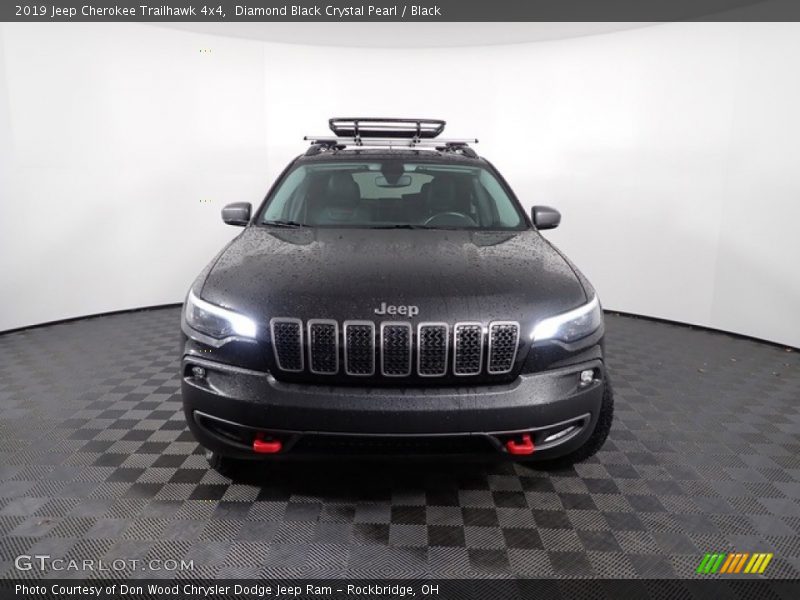 Diamond Black Crystal Pearl / Black 2019 Jeep Cherokee Trailhawk 4x4