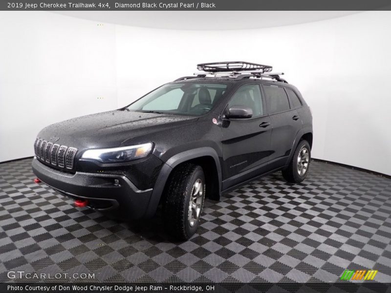Diamond Black Crystal Pearl / Black 2019 Jeep Cherokee Trailhawk 4x4