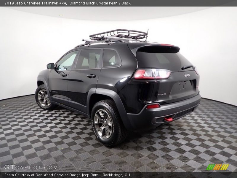 Diamond Black Crystal Pearl / Black 2019 Jeep Cherokee Trailhawk 4x4