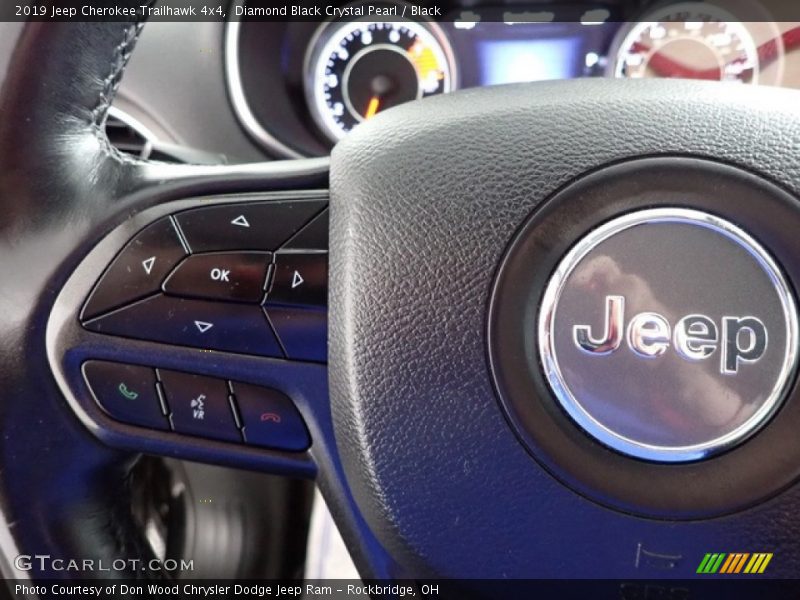 Diamond Black Crystal Pearl / Black 2019 Jeep Cherokee Trailhawk 4x4