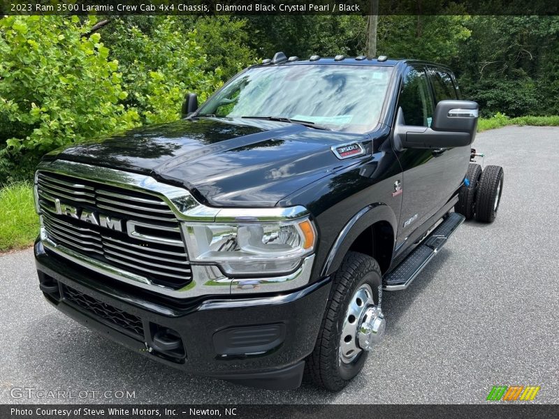 Diamond Black Crystal Pearl / Black 2023 Ram 3500 Laramie Crew Cab 4x4 Chassis