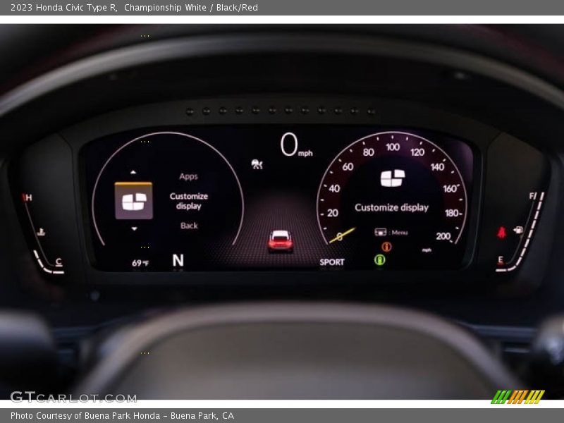  2023 Civic Type R Type R Gauges