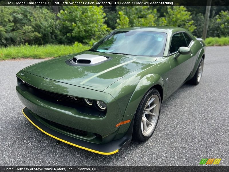 F8 Green / Black w/Green Stitching 2023 Dodge Challenger R/T Scat Pack Swinger Edition Widebody
