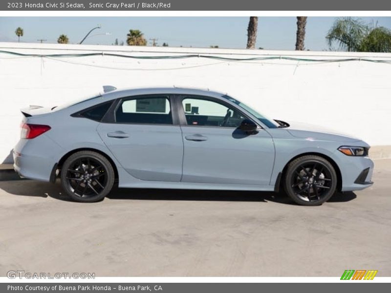 Sonic Gray Pearl / Black/Red 2023 Honda Civic Si Sedan