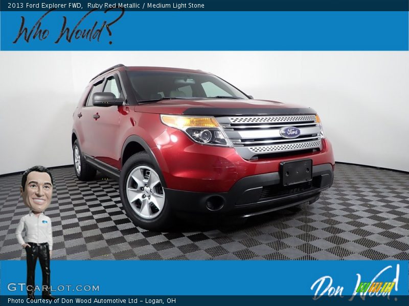 Ruby Red Metallic / Medium Light Stone 2013 Ford Explorer FWD