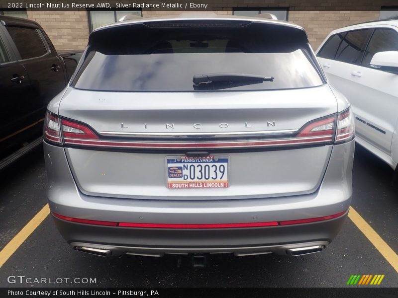 Silver Radiance Metallic / Ebony 2022 Lincoln Nautilus Reserve AWD