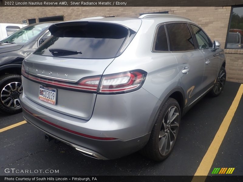 Silver Radiance Metallic / Ebony 2022 Lincoln Nautilus Reserve AWD