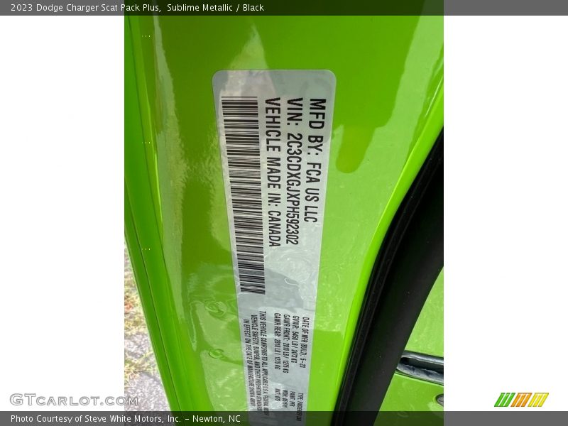 Sublime Metallic / Black 2023 Dodge Charger Scat Pack Plus