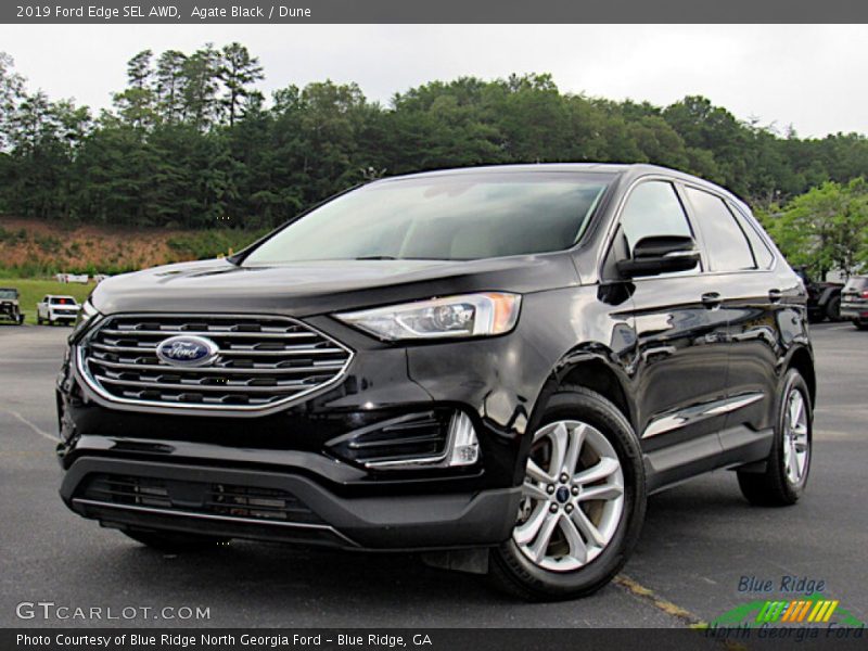 Agate Black / Dune 2019 Ford Edge SEL AWD