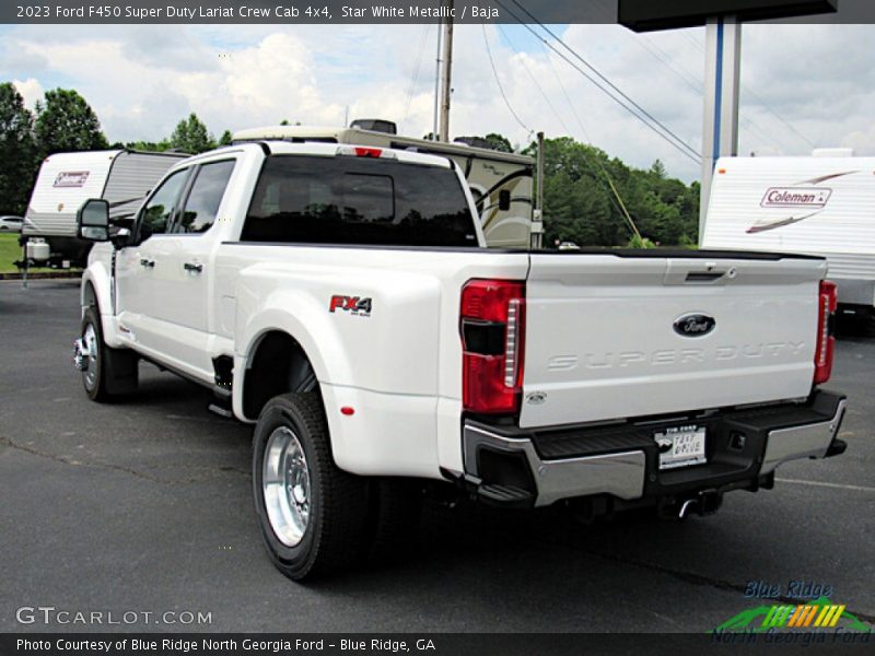 Star White Metallic / Baja 2023 Ford F450 Super Duty Lariat Crew Cab 4x4