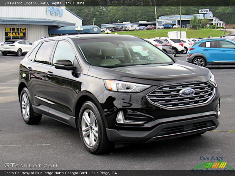 Agate Black / Dune 2019 Ford Edge SEL AWD
