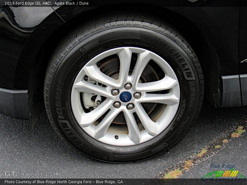 Agate Black / Dune 2019 Ford Edge SEL AWD