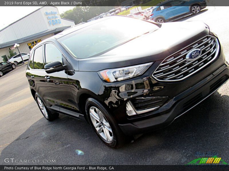 Agate Black / Dune 2019 Ford Edge SEL AWD