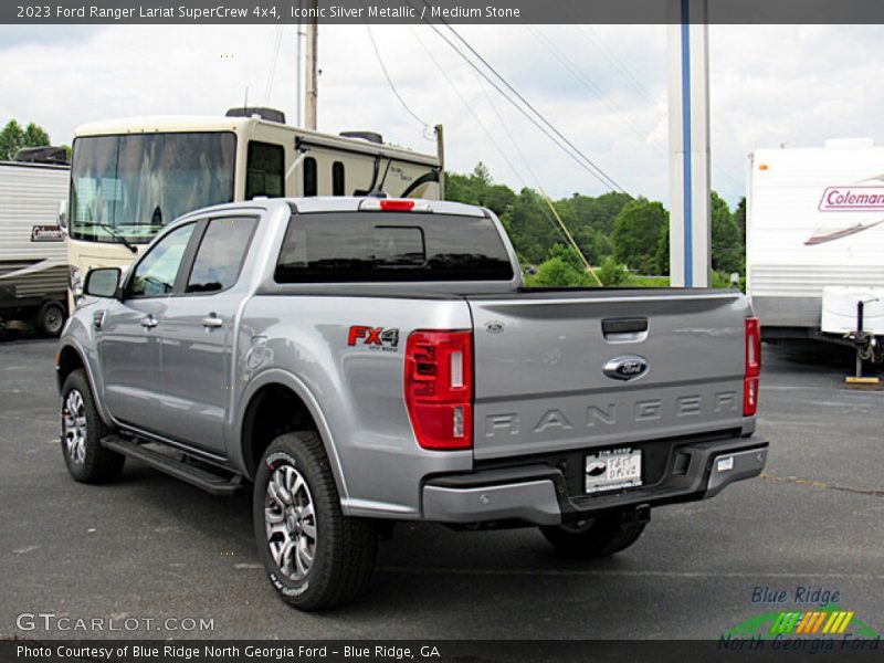 Iconic Silver Metallic / Medium Stone 2023 Ford Ranger Lariat SuperCrew 4x4